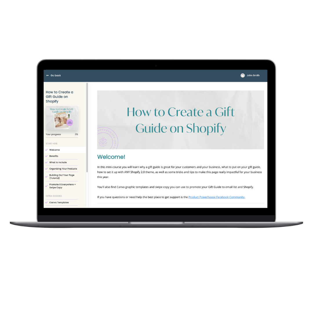 How to Create a Gift Guide on Shopify - Mini-Course