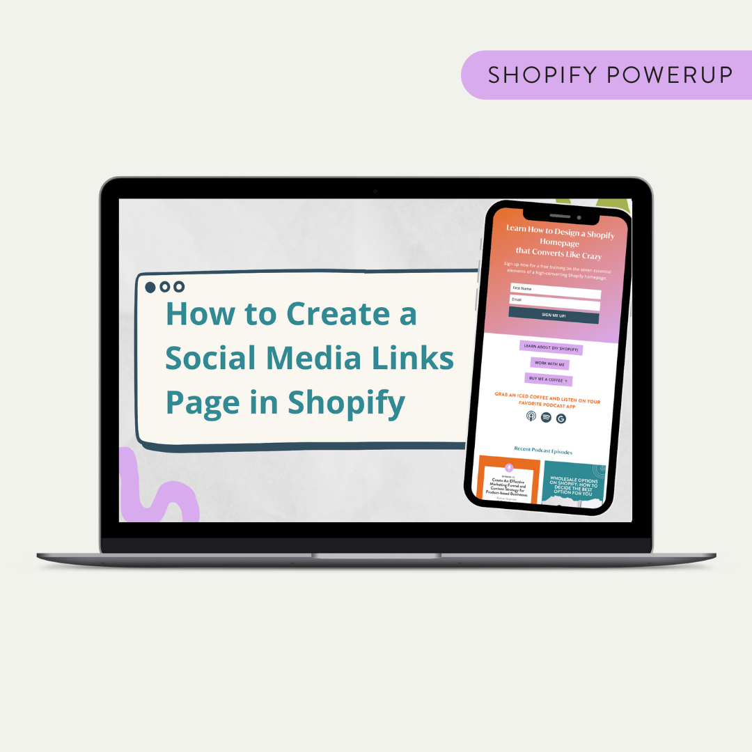 Create a Links Page or &quot;Link in Bio&quot; Page on Shopify 2.0