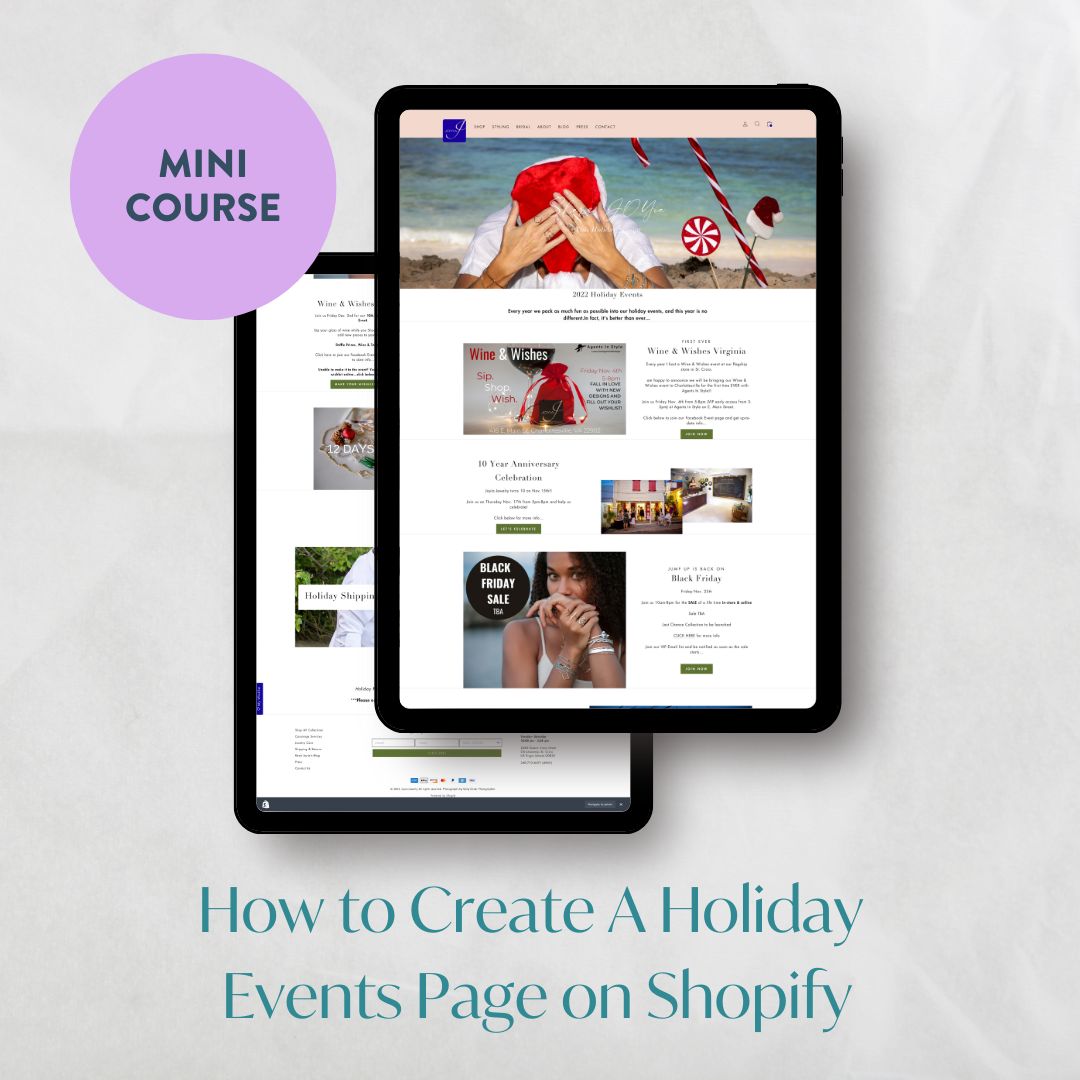 How to Create a Holiday Events Page on Shopify - Mini Course