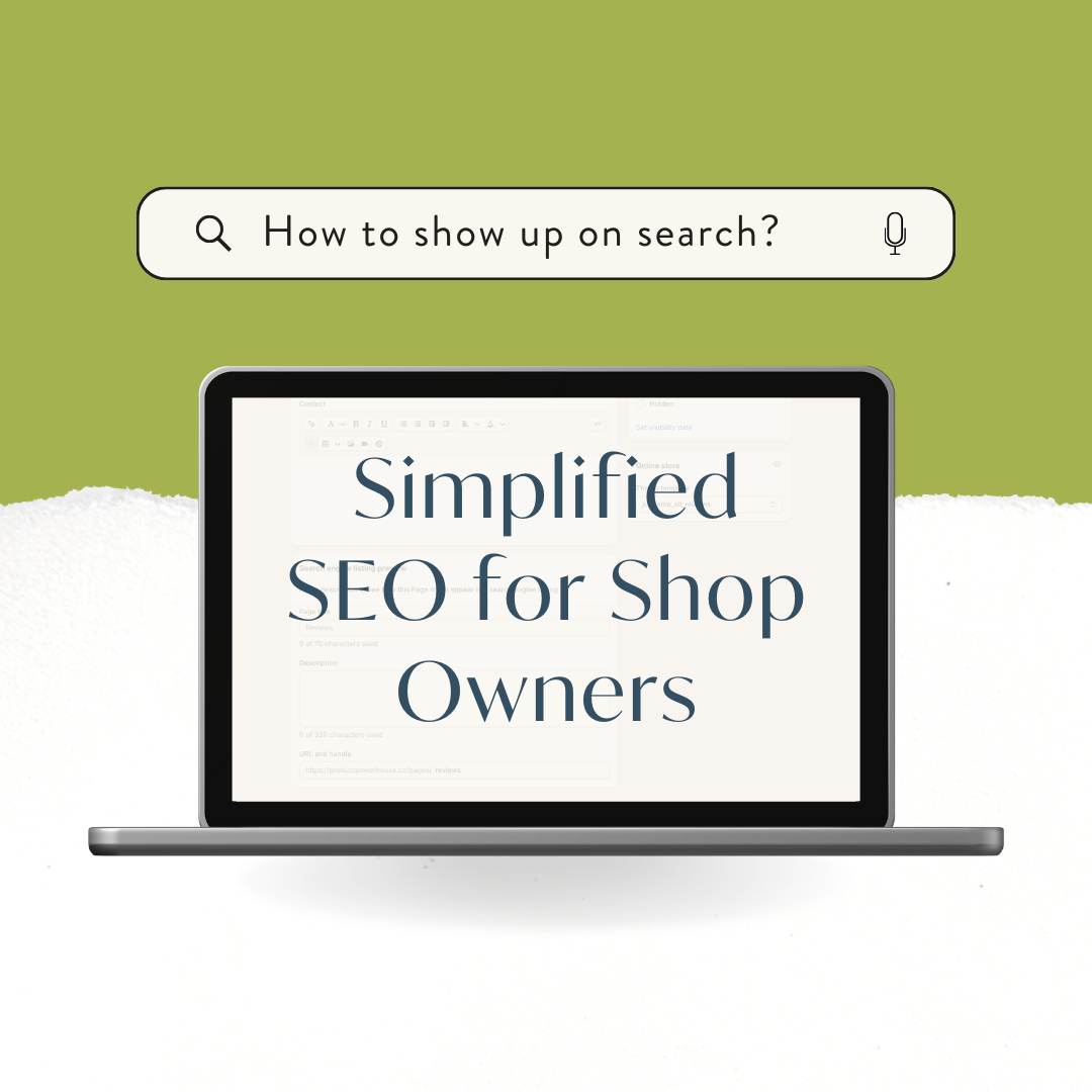 Simplified SEO for Shop Owners